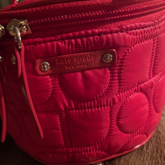 Kate Spade Red Cara Jewlery-Makeup Travel Case W/ 7 Compartments & Handle -- NWT - Picture 3 of 13